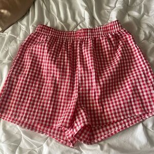 Red Gingham Women's Shorts